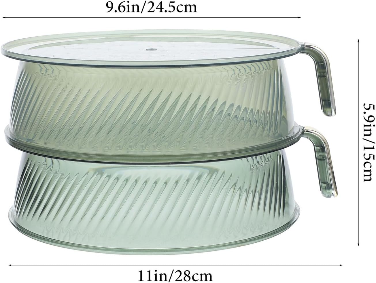 Double-layer Food Cover with Handle Green Reusable Food Protector for Fruit and Snack Serving for Dining and Entertaining