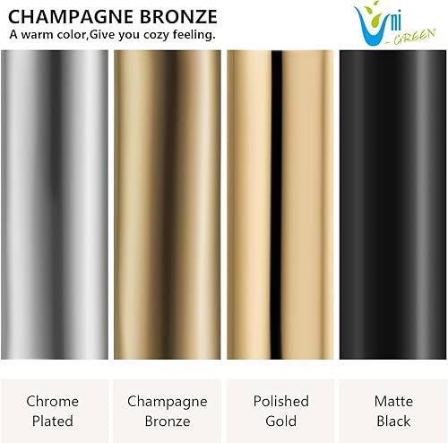 Miniatura 8 de Uni-Green Drenaje de ducha de bronce champán de 4-14 pulgadas, kit de drenaje de ducha cuadrado dorado con brida ABS para tubo de 2 o 3 pulgadas,