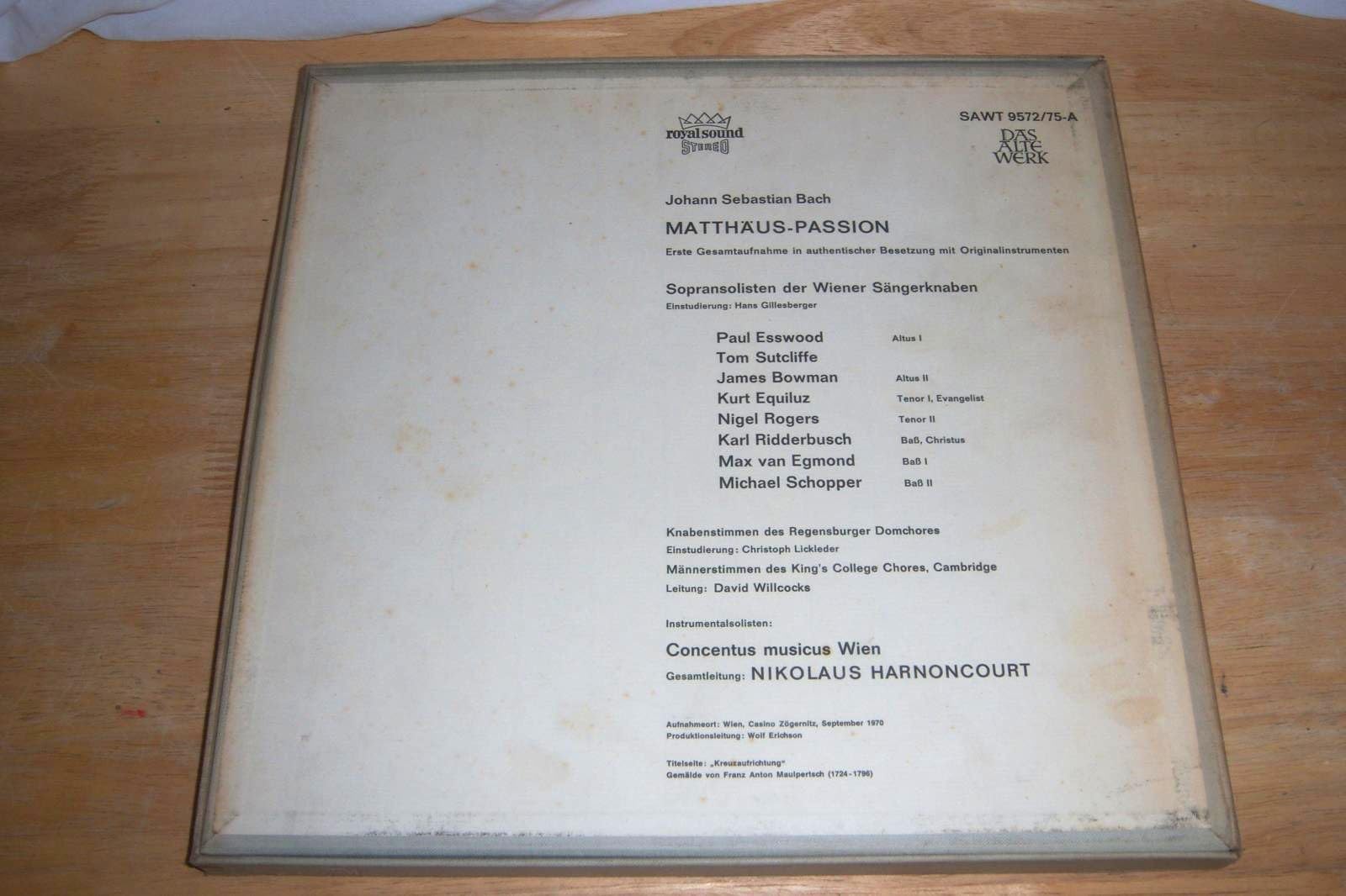 Johann Sebastian Bach: Matthaus-Passion / Nikolaus Harnoncourt (Grand Prix Du Disque)