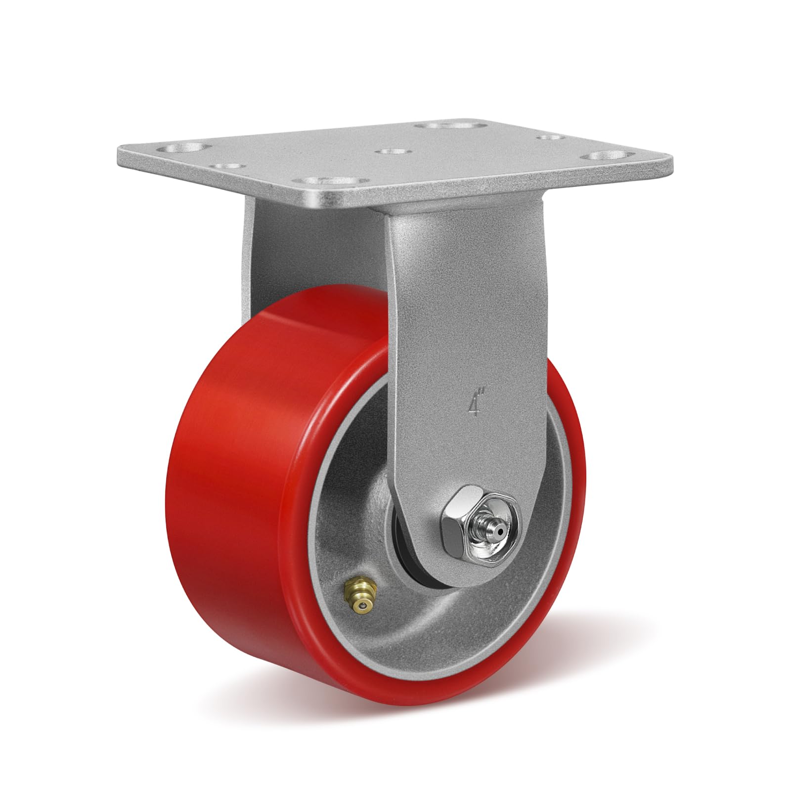 HANDSAMMU 4" X 2" Heavy Duty Casters- Industrial Casters, Polyurethane Casters Wheels, Capacity up to 800 Lb. Use for Platform Truck, U-Boat Cart,