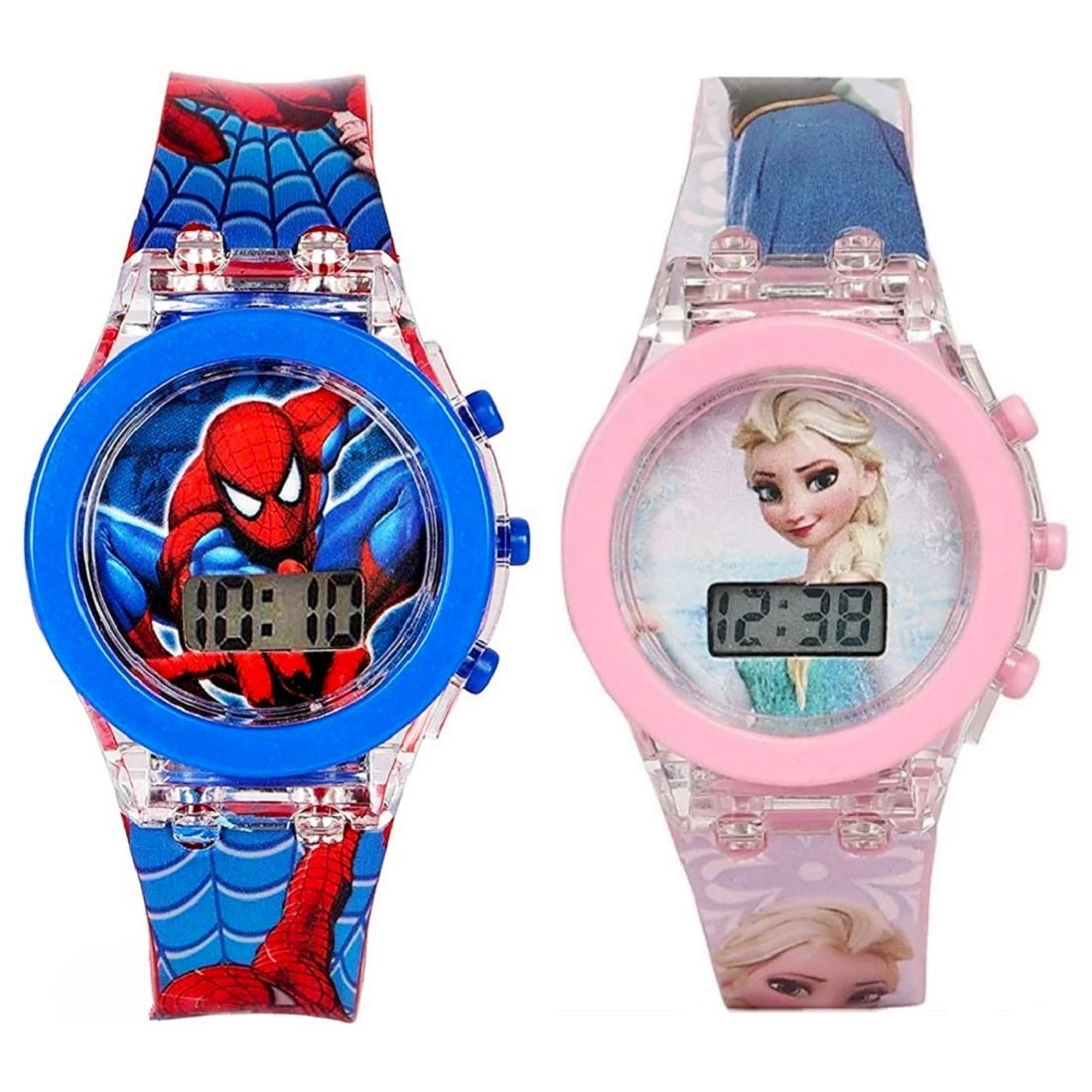 KushJay Glowing Spider-Man Digital Watch for Boys/Glowing Pink Frozen Digital Watch for Girls (Combo of 2) for Kids (B08RXQX2MS) Amazon Price History, Amazon Price Tracker