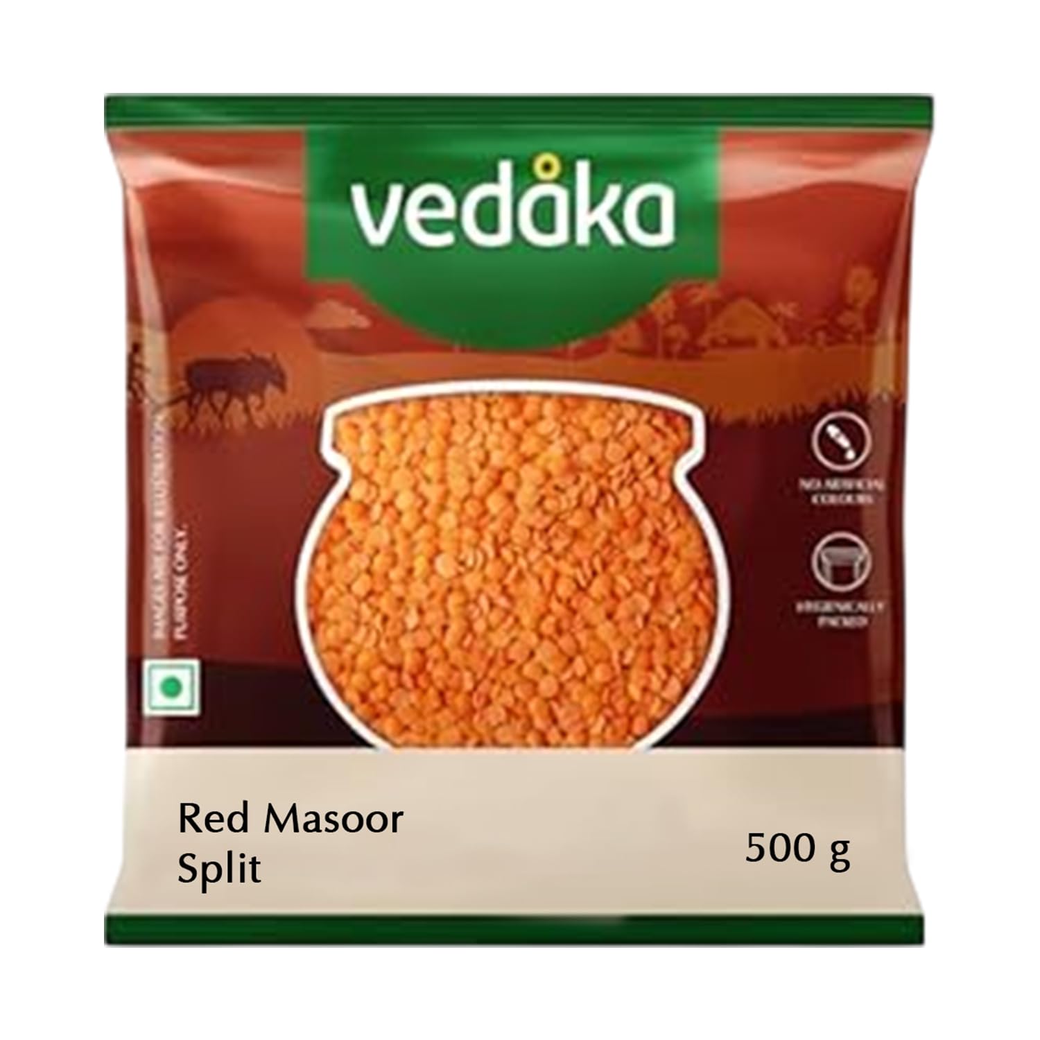Amazon Brand - Vedaka Popular Unpolished Red Masoor Dal Split, 500 g|Naturally Rich in Protein||Naturally Cholesterol free