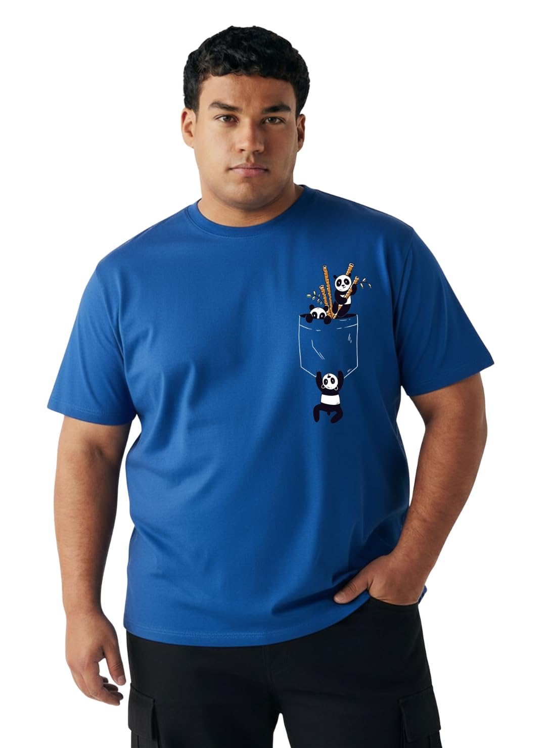 toodlegram Plus Size T-Shirt, Pocket Panda Unisex T-Shirt, Round Neck, Regular-picture-23