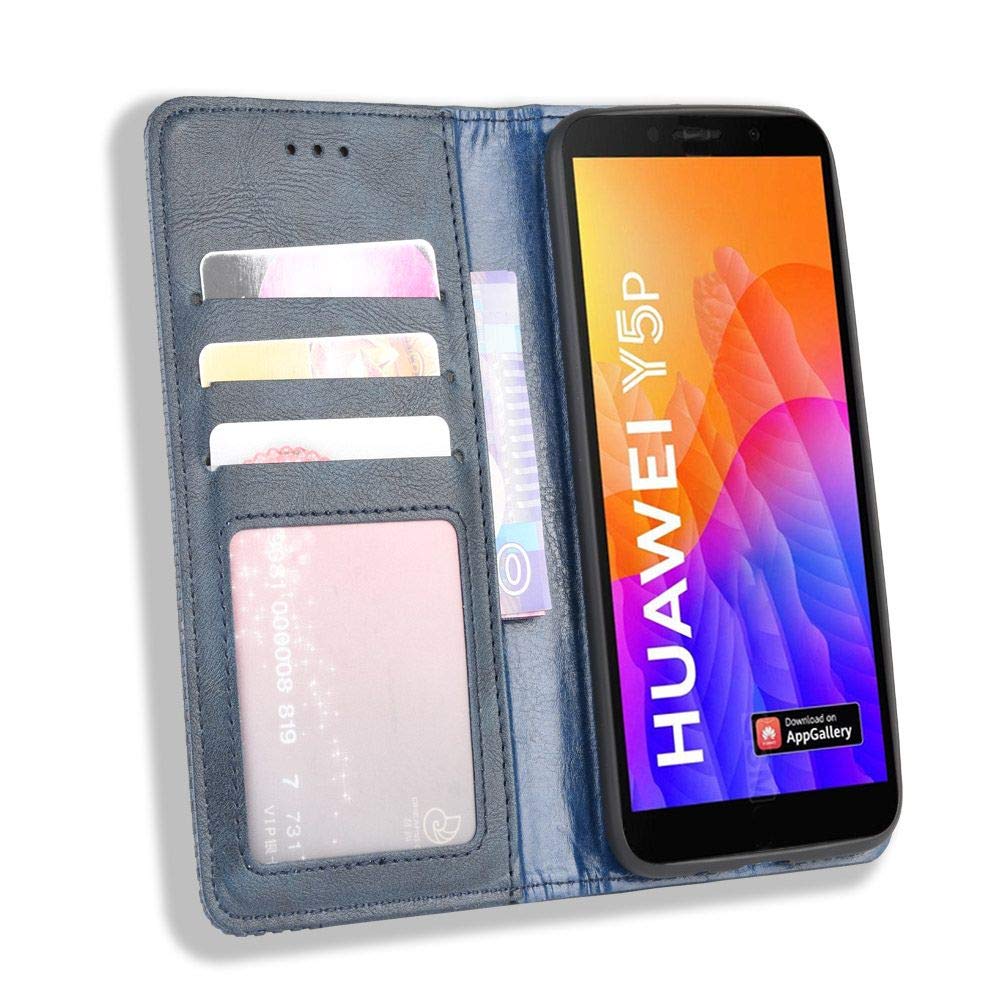 TIANCI Cover Portafoglio In Pelle PU Per Huawei Y5p - Custodia Con Chiusura Magnetica, Slot Per Carte E Supporto - 2