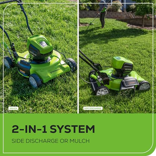 Greenworks MO40L414 40V 19 Inch Brushless (Push) Cordless Lawn Mower thumb #6