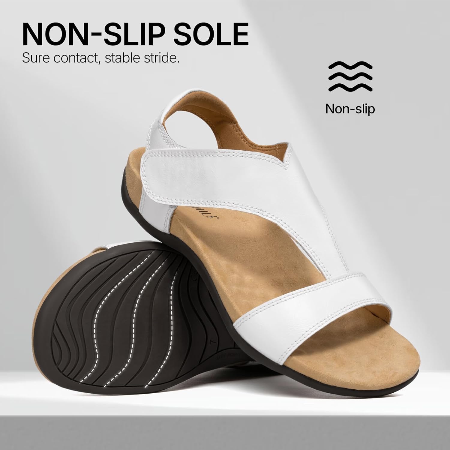 ATHMILE Orthopedic Womens Sandals, Adjustable Comfortable Walking Sandals for Women with Arch Support, Shoes for Beach and Travel & Daily Comfort