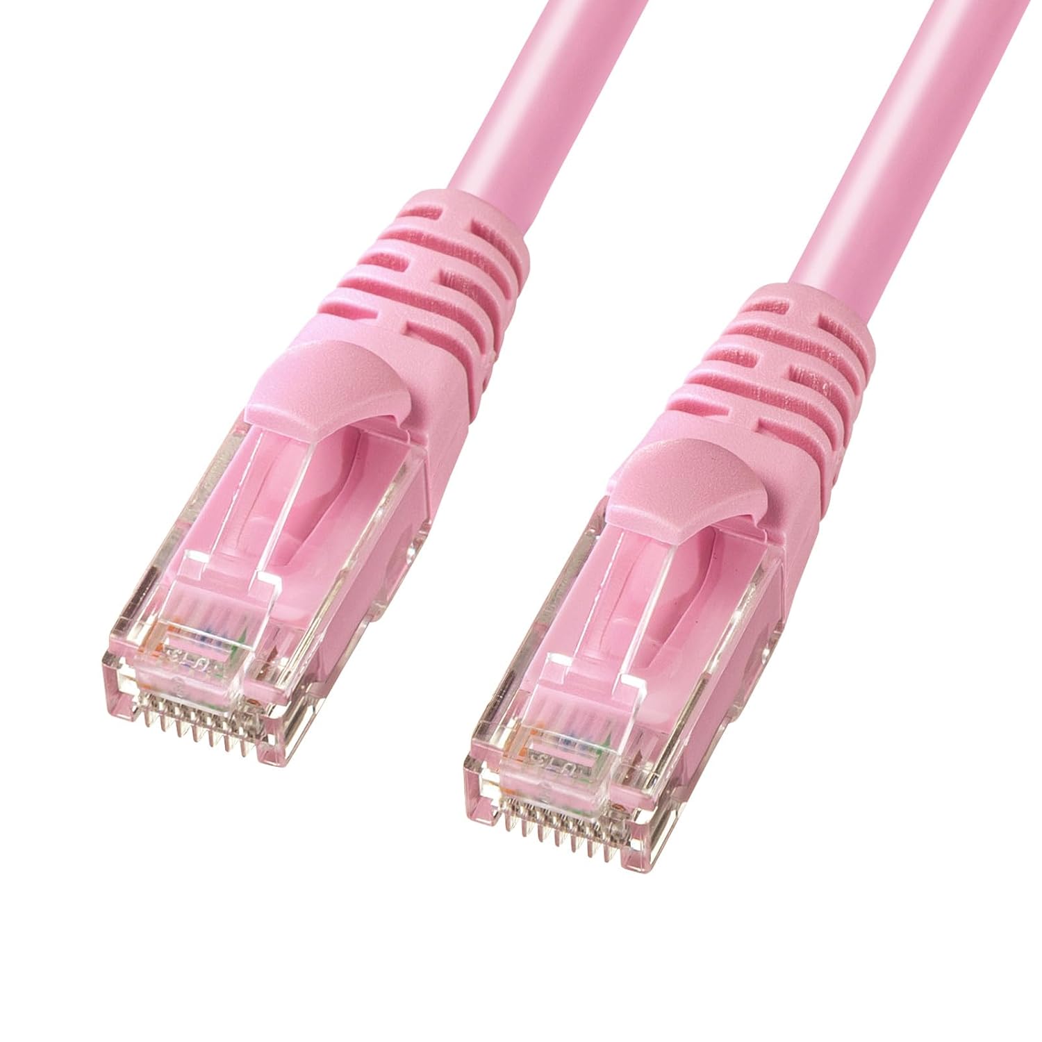 Sanwa Supply KB-T6AY-005P Category 6A Stranded LAN Cable (Pink/0.5m)