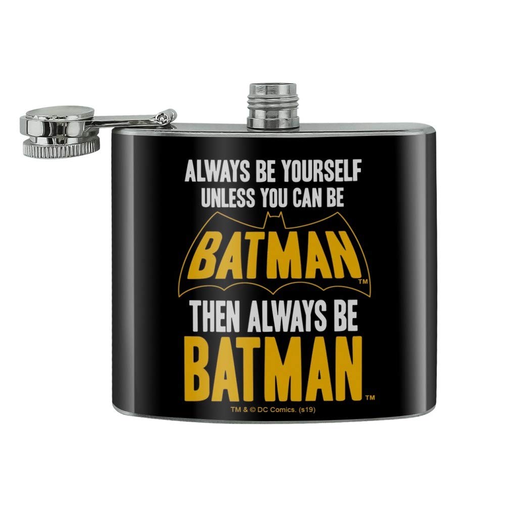 Batman Be Batman Stainless Steel 5oz Hip Drink Kidney Flask