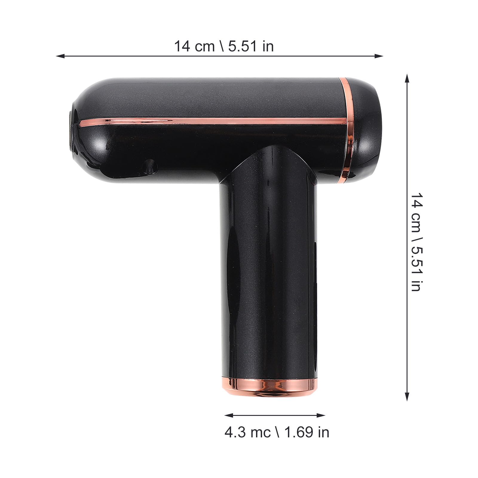 Kleiner USB Massagepistole Muskelentspannungsgerät 1800mah 1 Satz | Schwarzes Kunststoffgehäuse, 4 Massageköpfe Enthalten, Tragbar für Reisen dem Training