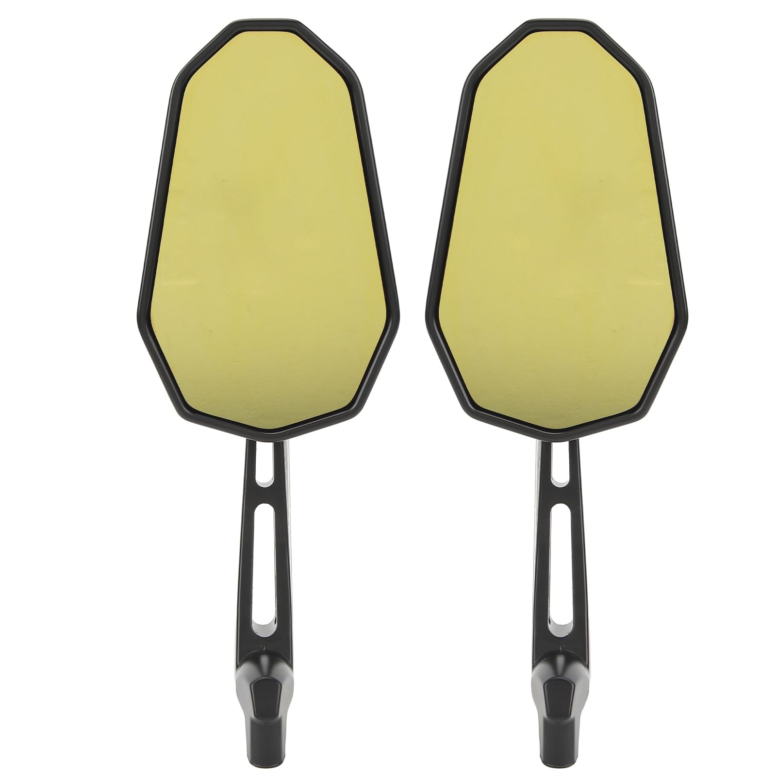 Tbest Para Lusterek Wstecznych Motocykla Obrotowe Lusterko Boczne do Cb1000R Shadow Xl1000V Srebrne Skrzydło z żółtym Szkłem Materiał o Wysokiej Wytrzymałości, Szersza przejrzystość, łatwa