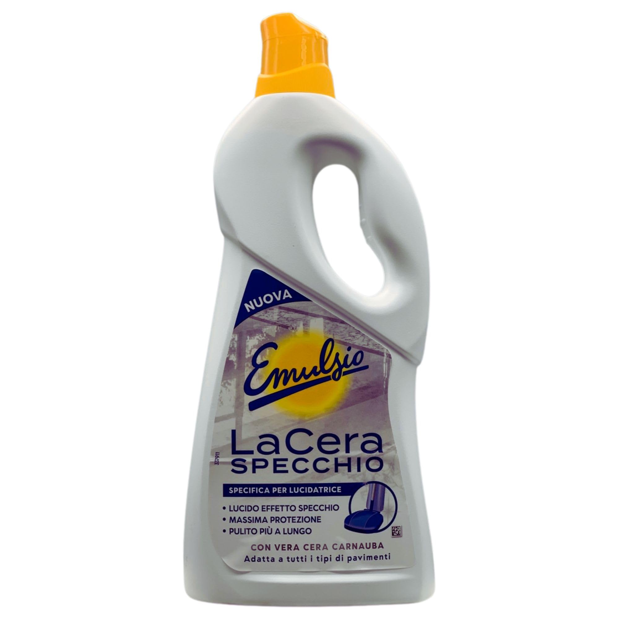 2x La Cera SPECCHIO, Specifica Per Lucidatrice, Con Vera Cera Carnauba. Per Un Lucido Effetto Specchio, Massima Protezione e Pulito Più a Lungo. Adatta a Tutti i Tipi Di Pavimenti 725ml