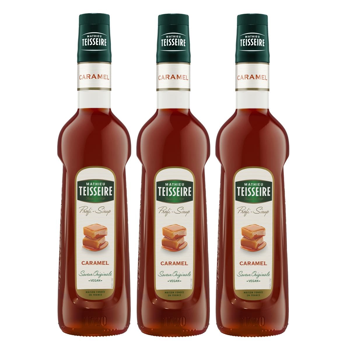 Mathieu Teisseire Getränke-Sirup Caramel 0,7L - Cocktails (3er Pack)
