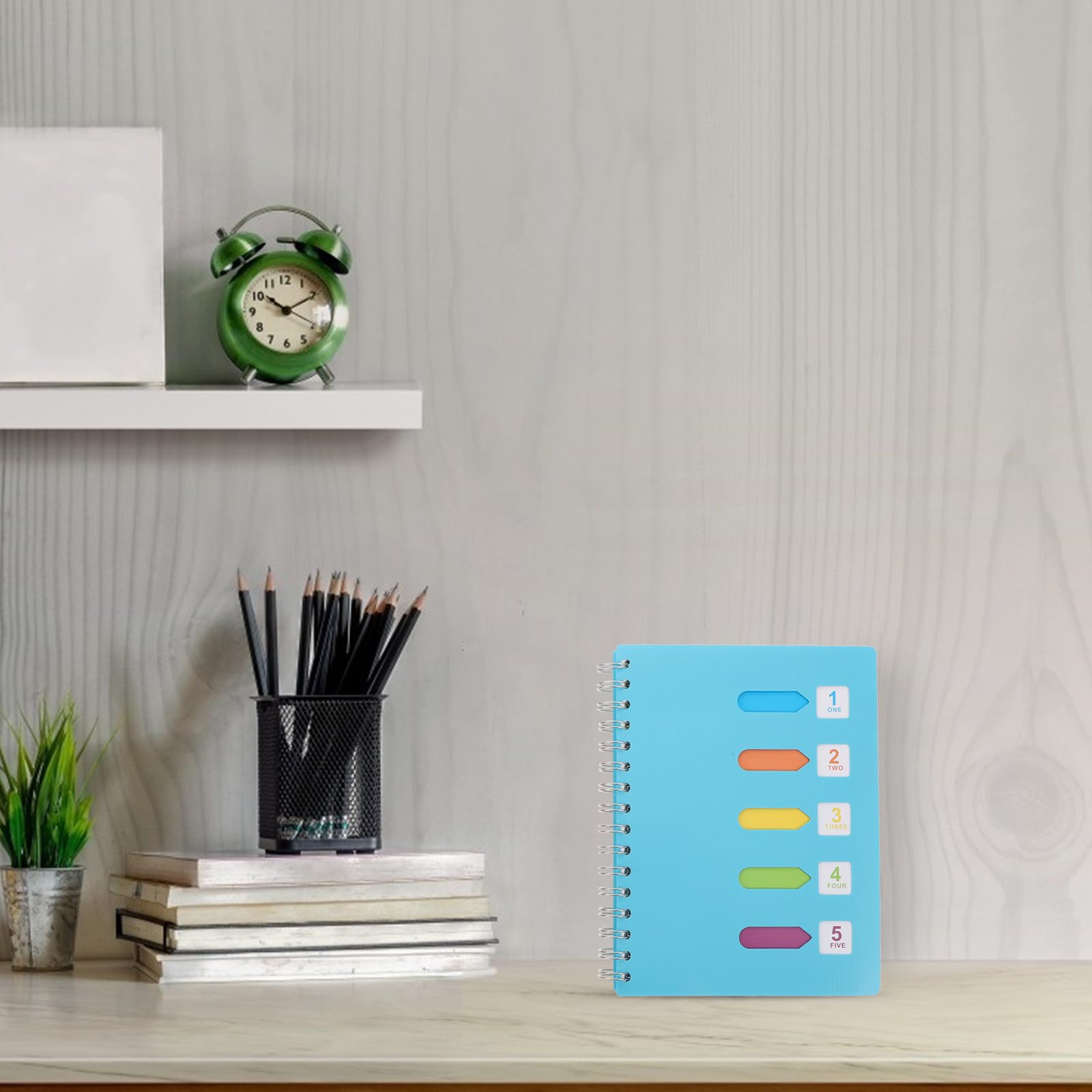 Healvian Cuaderno Espiral A5 Mediano 2 Piezas Azul y Rosa Cubierta Pp Resistente, Libreta de Notas Ligera para Diario y Programación, Cuaderno de Viaje Práctico para Oficina y Estudio