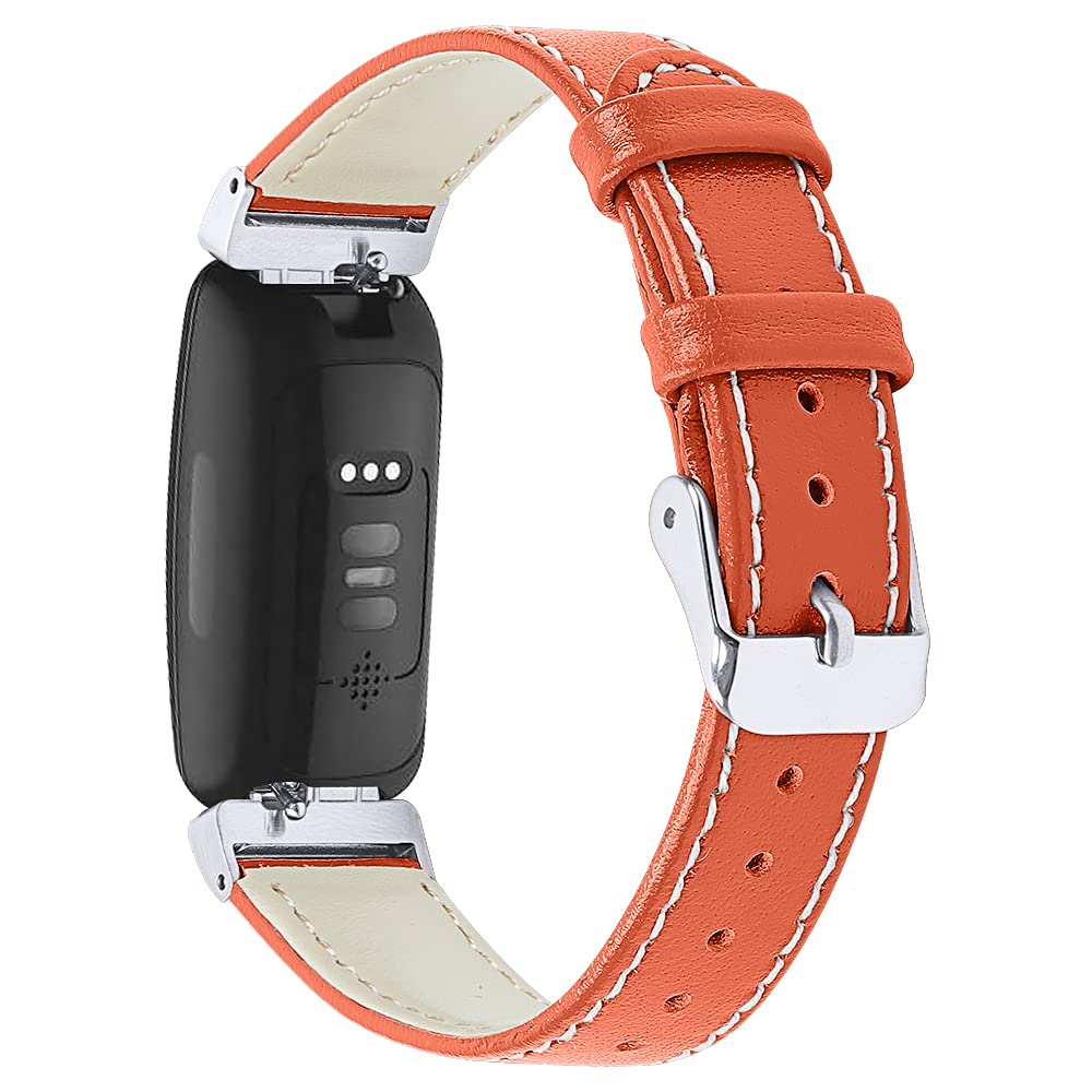 AISPORTS Compatible for Fitbit Inspire/Inspire HR Strap Leather for Women Men, Soft Slim Breathable Sport Wristband Bracelet Replacement Strap for Fitbit Inspire/Inspire HR/Ace 2 Fitness Tracker โ image 1