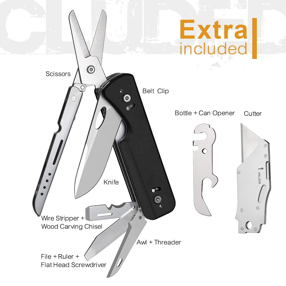 ROXON S505G Flex Shears Modulares Design Multitool mit fester großer Schere | Auswechselbare Klinge von BA01-BA17 und auswechselbare Werkzeuge von FT01-FT12