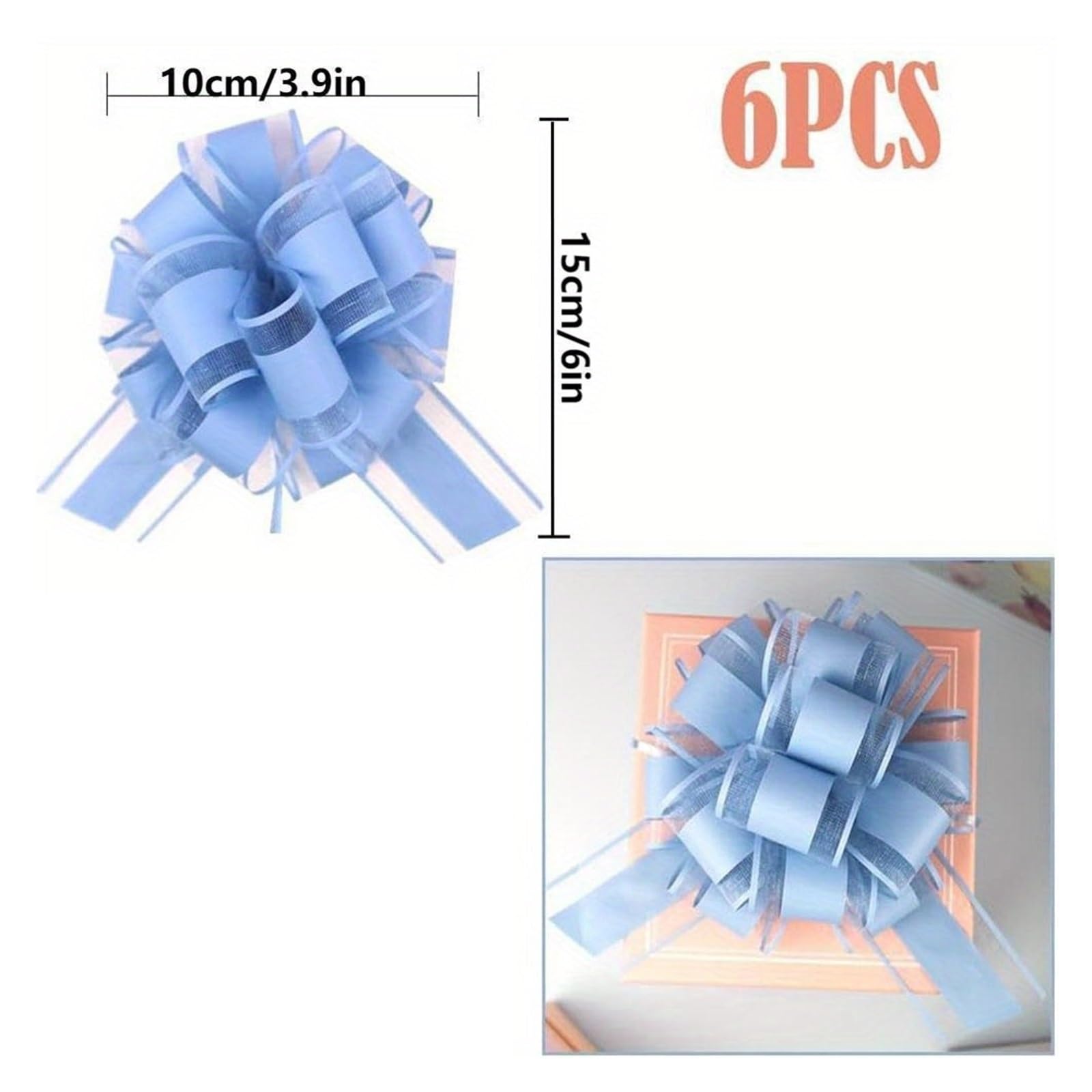 80 unids/Pack Lazos de Cinta Negra for Envolver Regalos decoración Flores Boda cumpleaños para decoración(Blue)