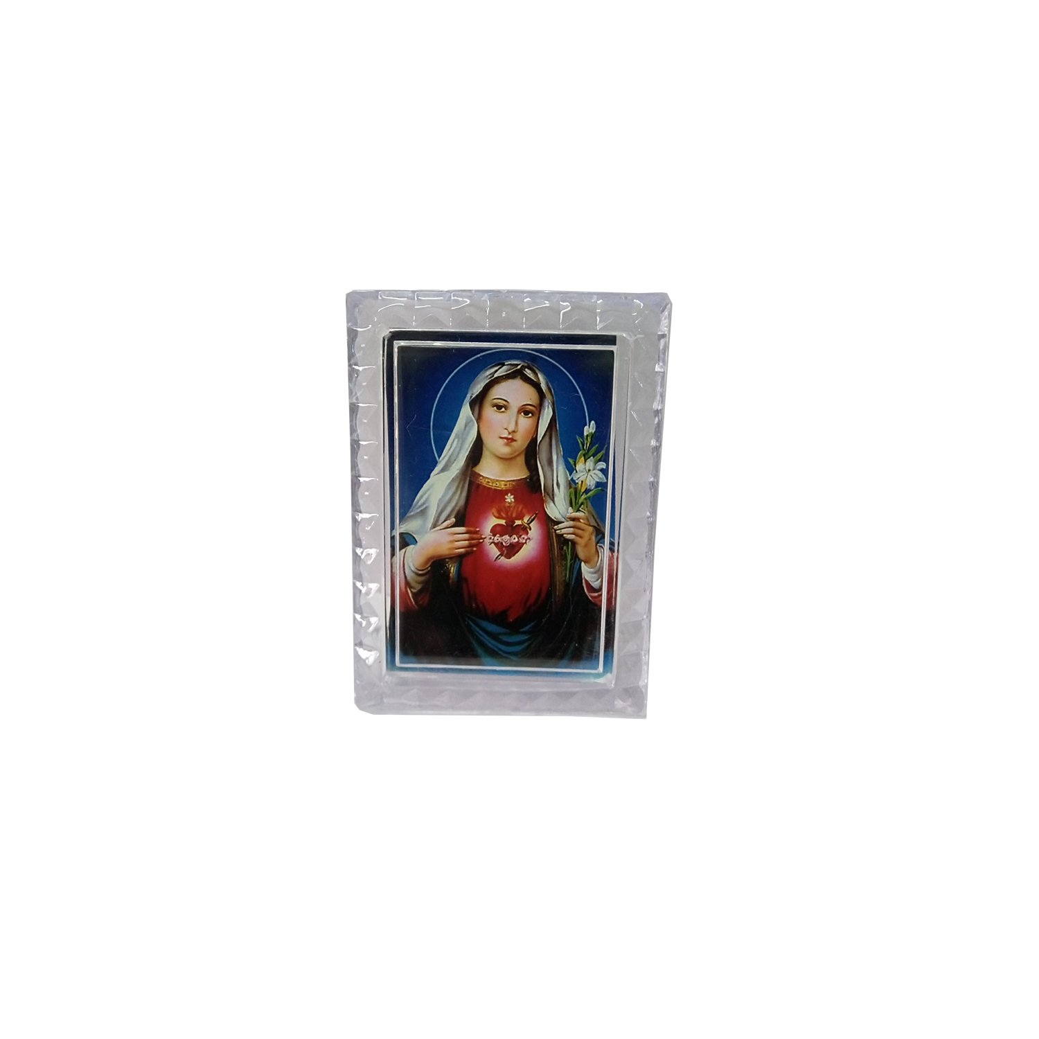 Salvus APP SOLUTIONS Pretty Multicolor Mother Mary for car Dashboard Idol Showpiece (2x3 Inch)