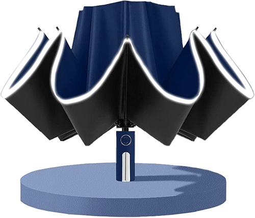 Guarda-chuva totalmente automático Guarda-chuva invertido Proteção solar e contra a chuva em vinil reforçado com 10 suportes