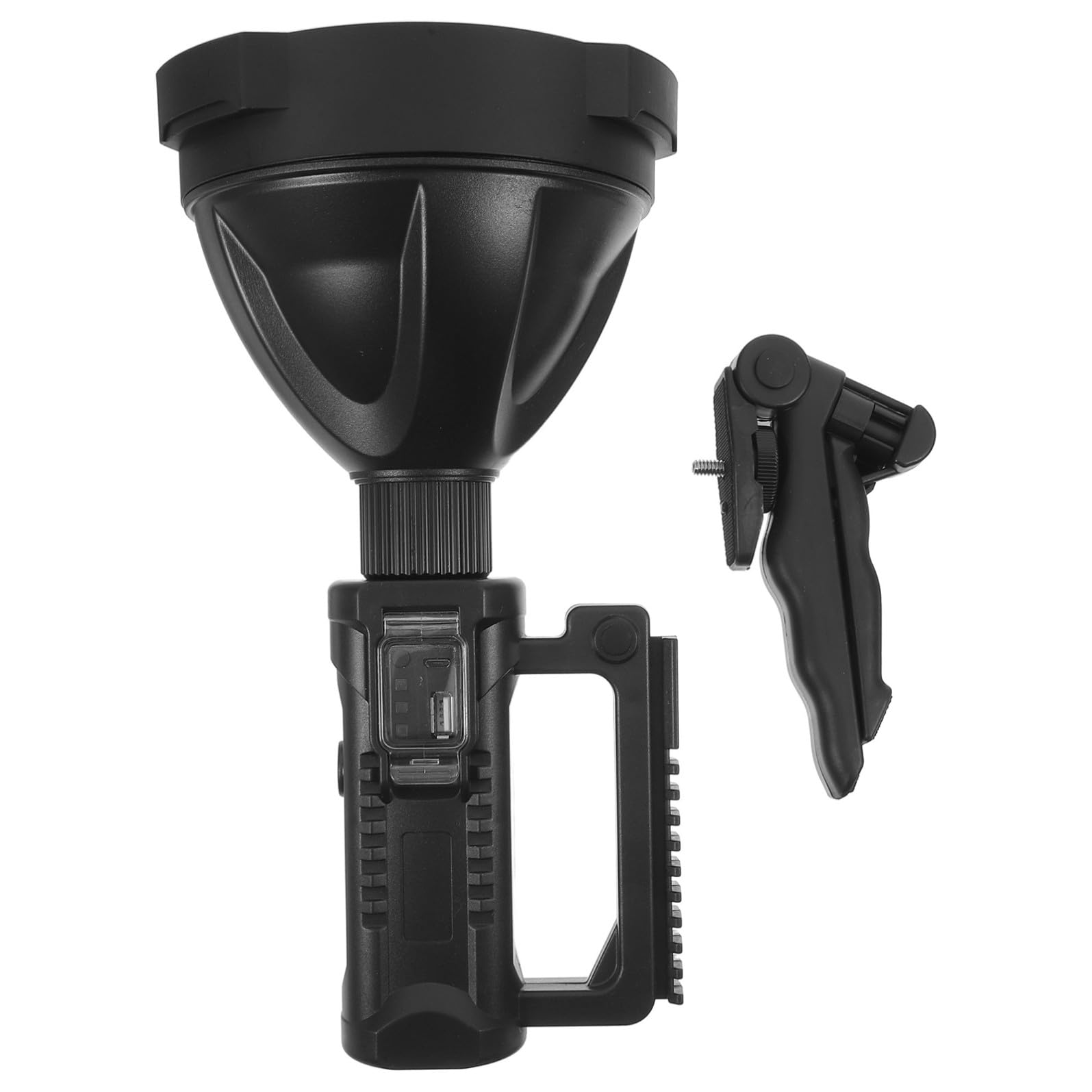 Torcia LED Ricaricabile Potente 8000mah Nero per Campeggio e Hiking | Ricarica Rapida, Design Portatile a Mano, Corpo in Plastica Led, Luce da Campeggio per Uso Outdoor