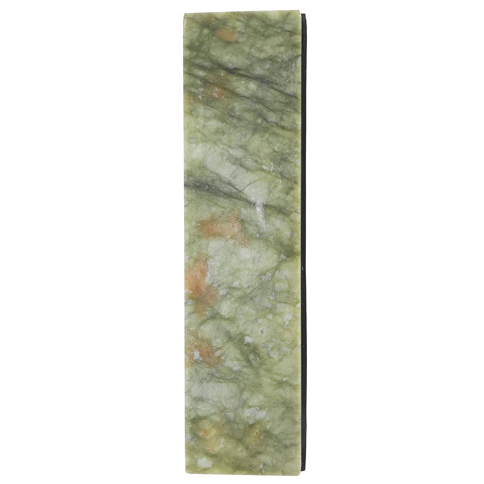Fdit Pierre à Aiguiser, 10000 Aiguiseur de Couteaux en Béryl Naturel avec Base en Silicone, Vert, pour Couteau ou Ciseaux Affûtage Fin et Polissage