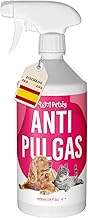 Petsly Flea Spray for Dogs and Cats – 1L – No Staining – Anti-Parasitic Dogs with Geraniol – Anti-Flea, Tick and Mites Treatment for Home, Furniture and Textiles – Flea Cats