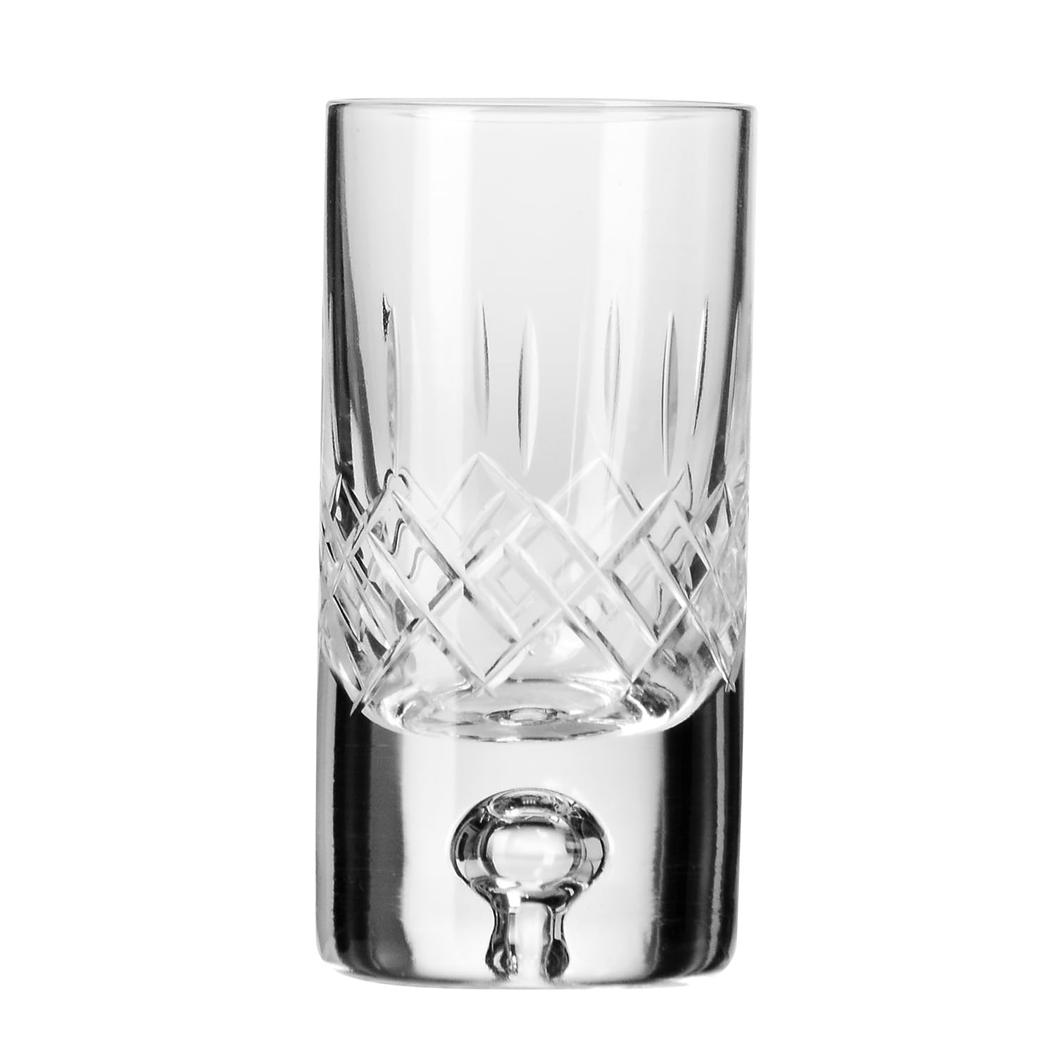 KROSNO Saga Kieliszki do Wódki 50 ml, Zestaw 6 Sztuk, Kryształowe Szkło, Ręcznie Wykonane, Prezent