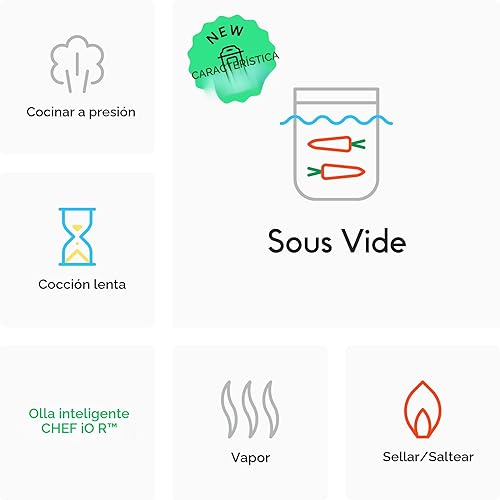 Vista 2 de CHEF iQ Olla a Presión Inteligente con WiFi y Báscula Incorporada - Multicocina 10 en 1 Fácil de Usar con Más de 500 Recetas Guiadas - Olla