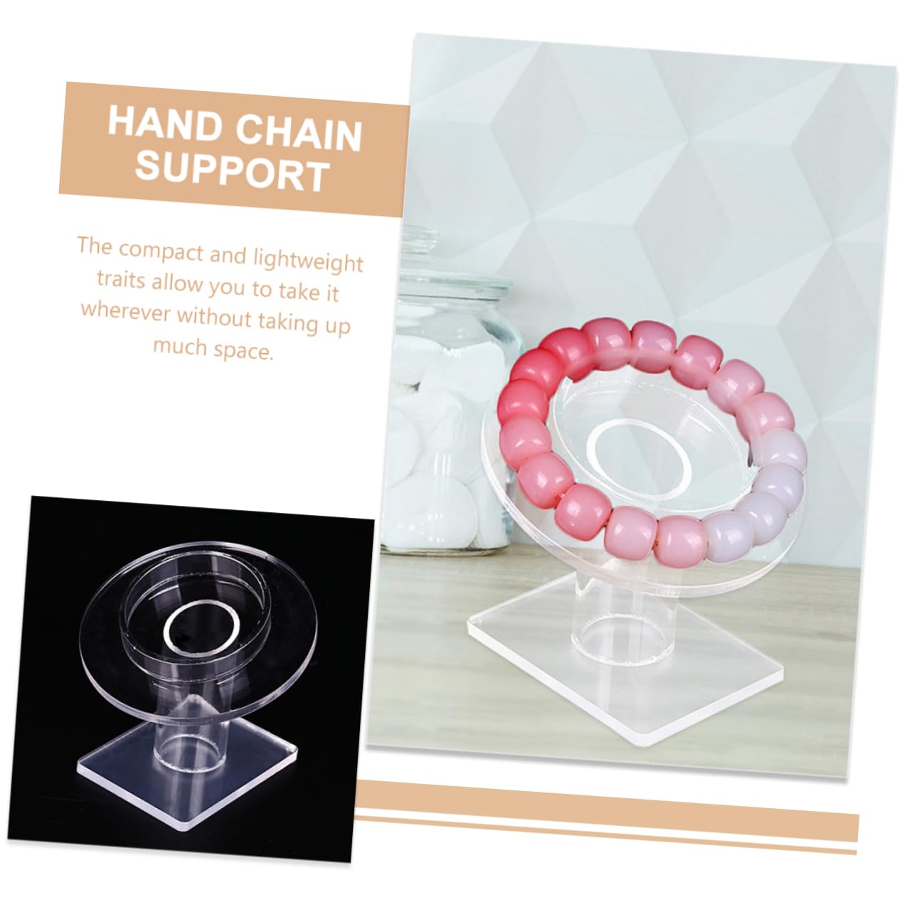 2 pièces présentoir de Montre Organisateur de Bureau étagère présentoir à Bijoux présentoir Transparent présentoir à Bijoux présentoir de Table présentoir présentoir Bracelet Chapelet Acrylique