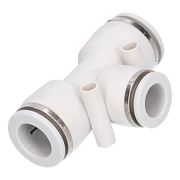 Tee Push in Connect Fittings, Flexible Plastic Tee Push to Connect Fittings Practical Lightweight for Pipes(PE8)' 