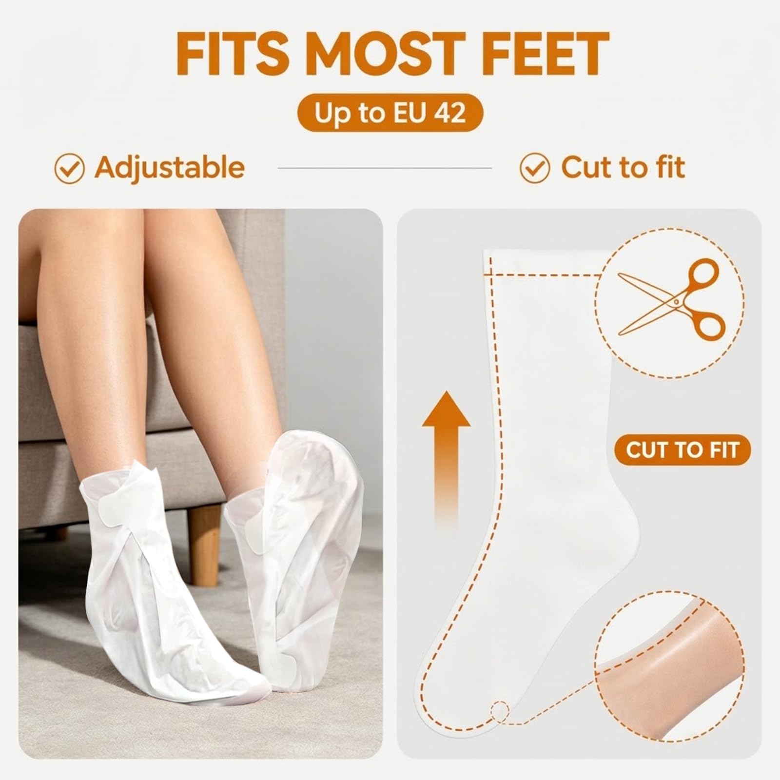 Masque Pied Exfoliant 6 Paires – Chaussettes Exfoliantes Anti-Cornes avec 2x Coco, Fraise & Miel – Soin des Pieds Doux pour Talons Secs et Crevassés, Hydratant, Spa à Domicile Femme & Homme