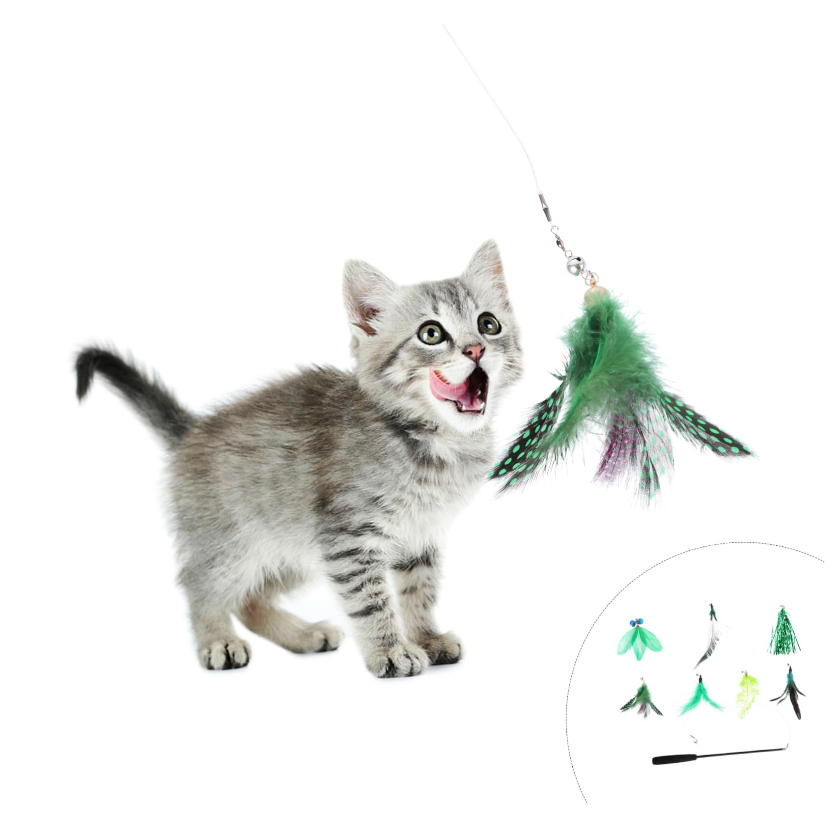 POPETPOP Lot de Jouets Interactifs pour Chat Bâtonnets Et Jouets pour Lexercice