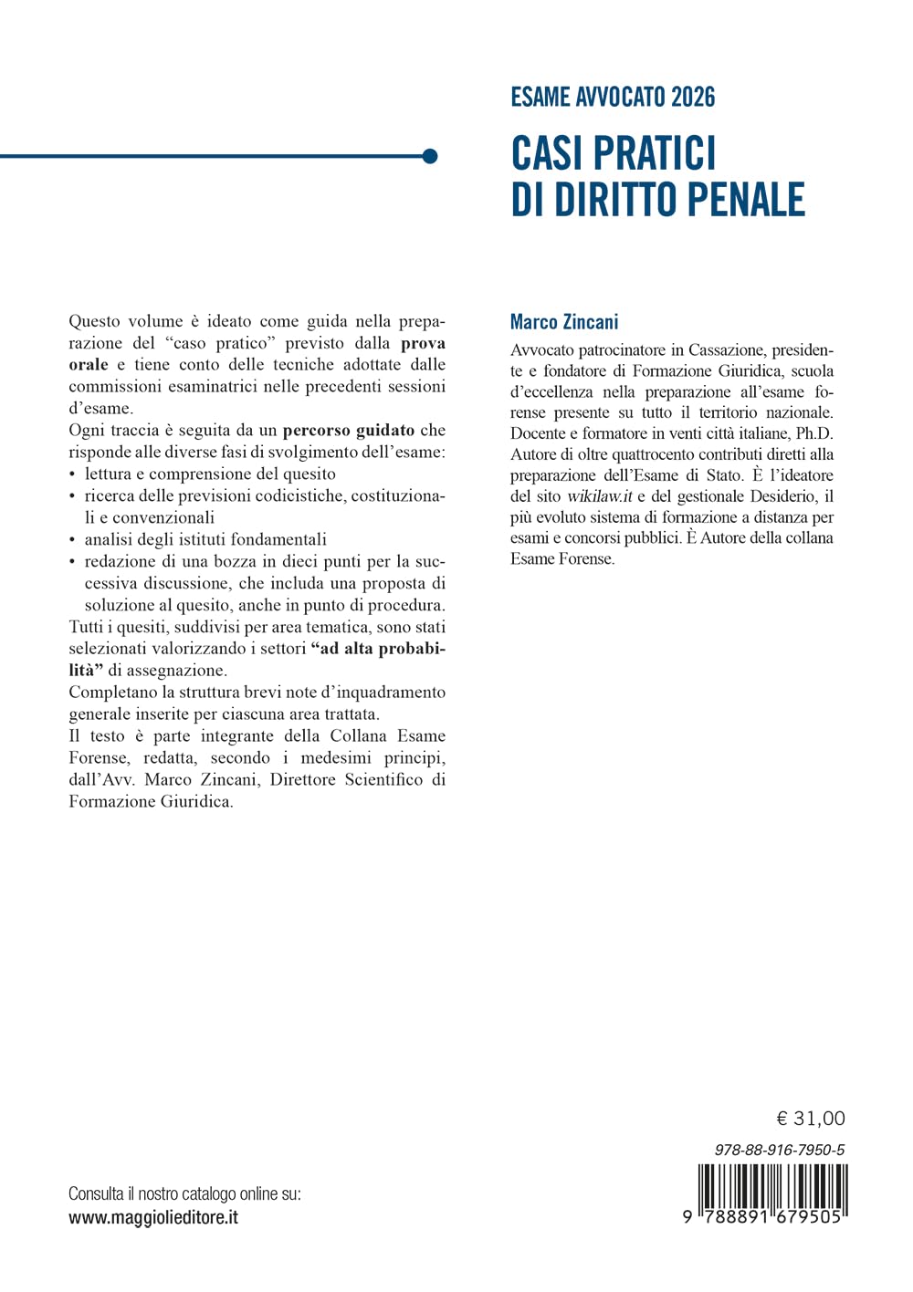 Prova orale. Casi pratici di diritto penale. 50 casi risolti. Esame Avvocato 2026