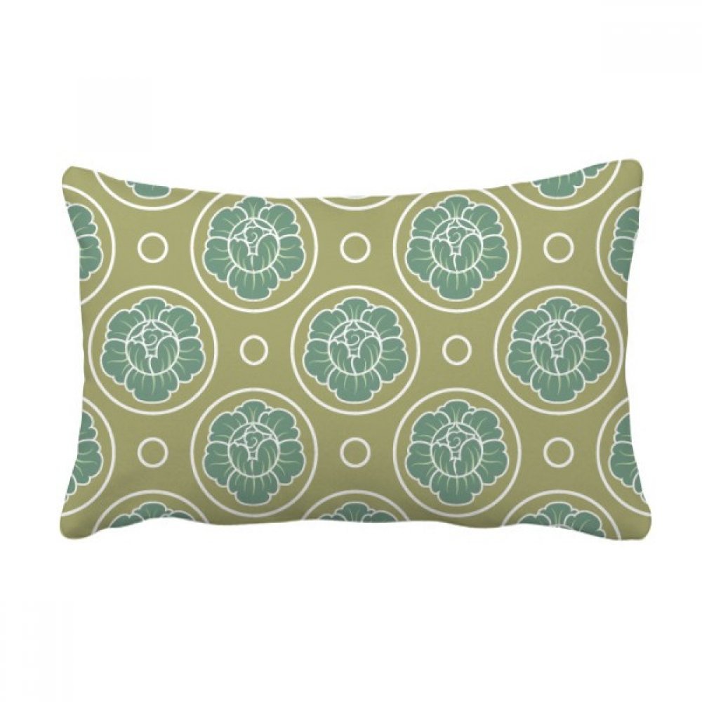 Coussin lombaire soulagement dos motif chou vert multicolore 40x60 cm pour canapé