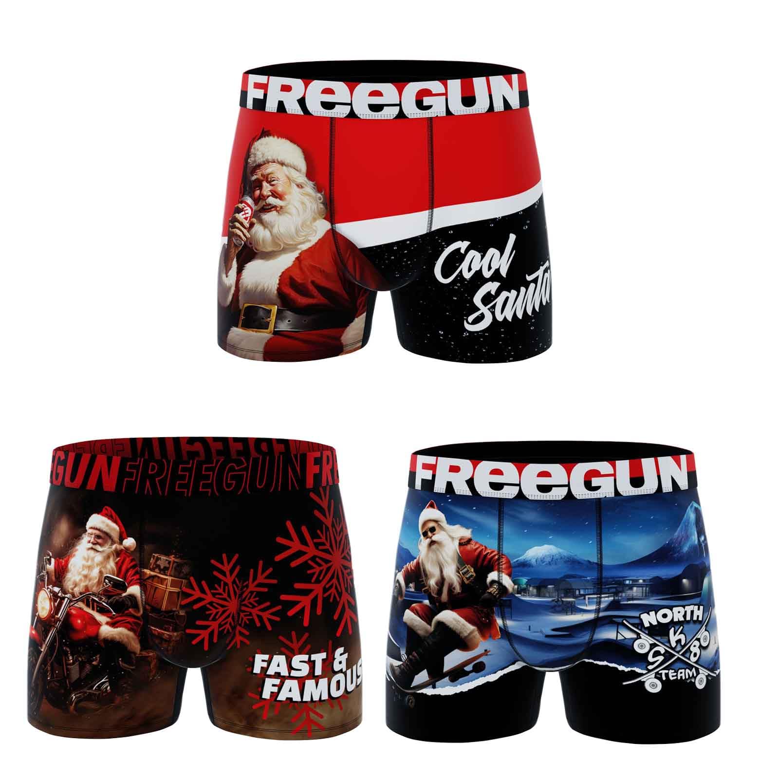 Freegun - Calzoncillos para niños, colección de Navidad