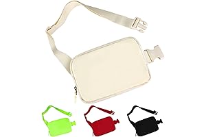 White Leopard Belt Bag with Adjustable Strap for Women