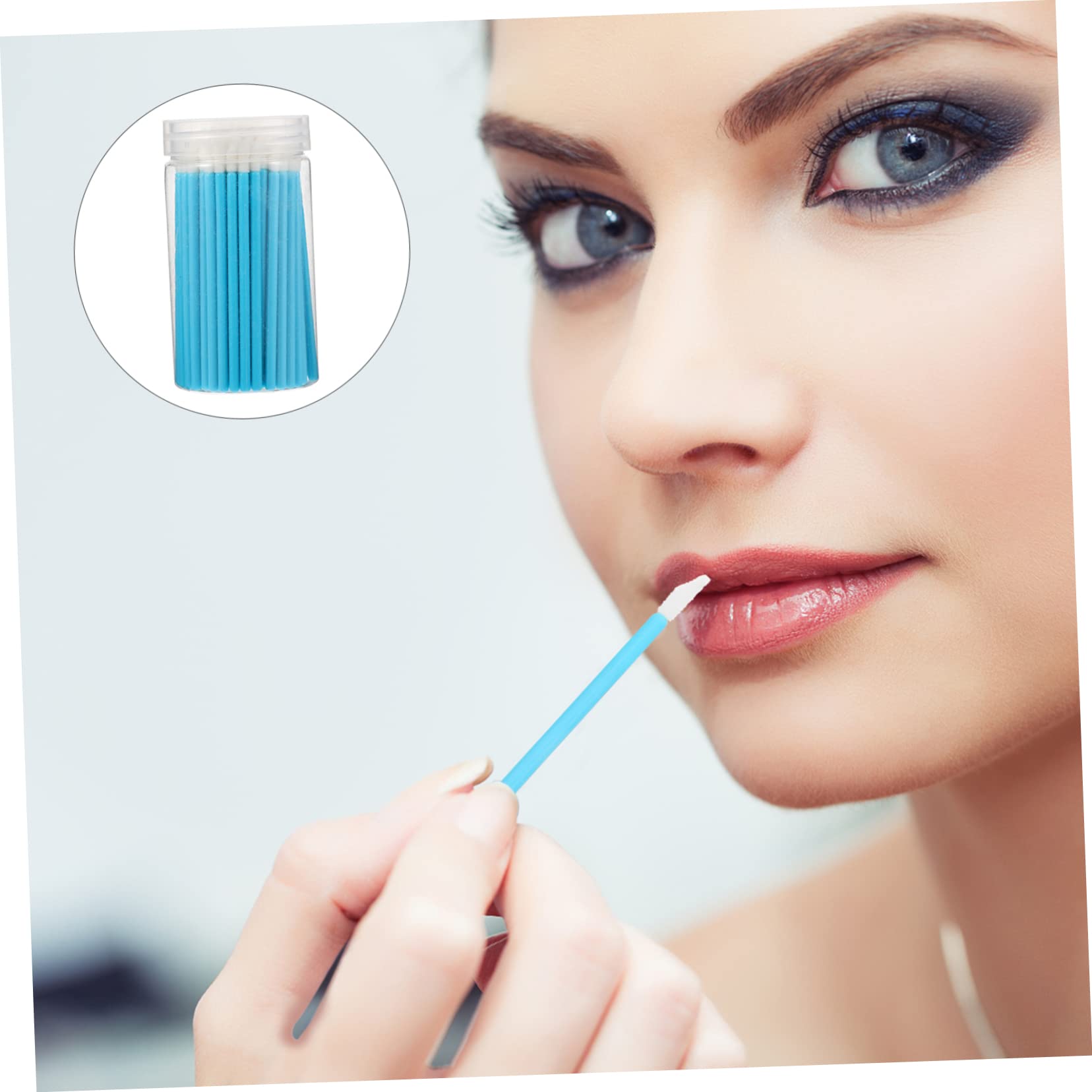 NOLITOY Lip Brush for Lipstick Retractable Lip Brush Set 100pcs Makeup Tools Gloss Applicator Beauty Accessories