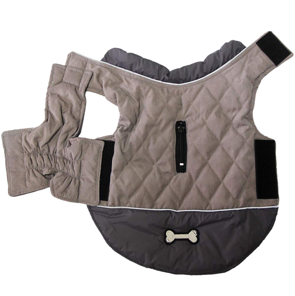 JoyDaog Reversible Dog Coats for Large Dogs Waterproof Warm Dog Jacket for Cold Winter,Grey XL — image 1