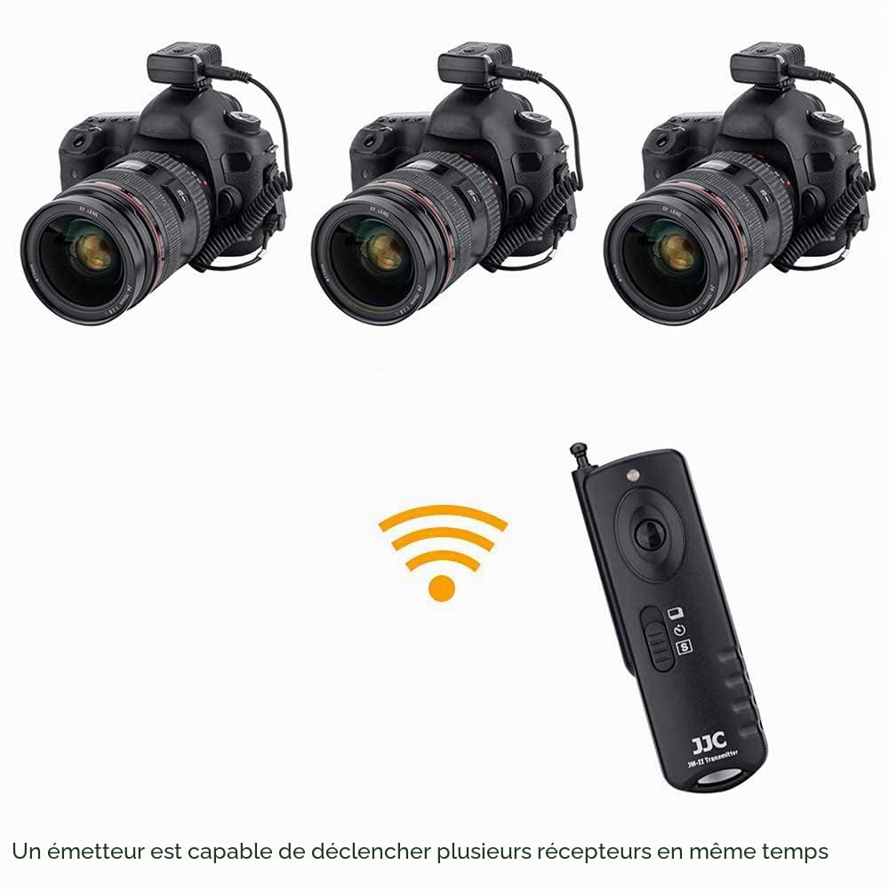 JJC JM-D Déclencheur DMW-RS1 sans Fil pour Panasonic Lumix S1 S1R S1H S5 G85 GH6 GH5 GH5S GH4 GH3 GH2 GX8 GX7 G10 G7 G6 G5 G3 FZ2000 FZ1000, Leica V-LUX2 DIGILUU2 X3