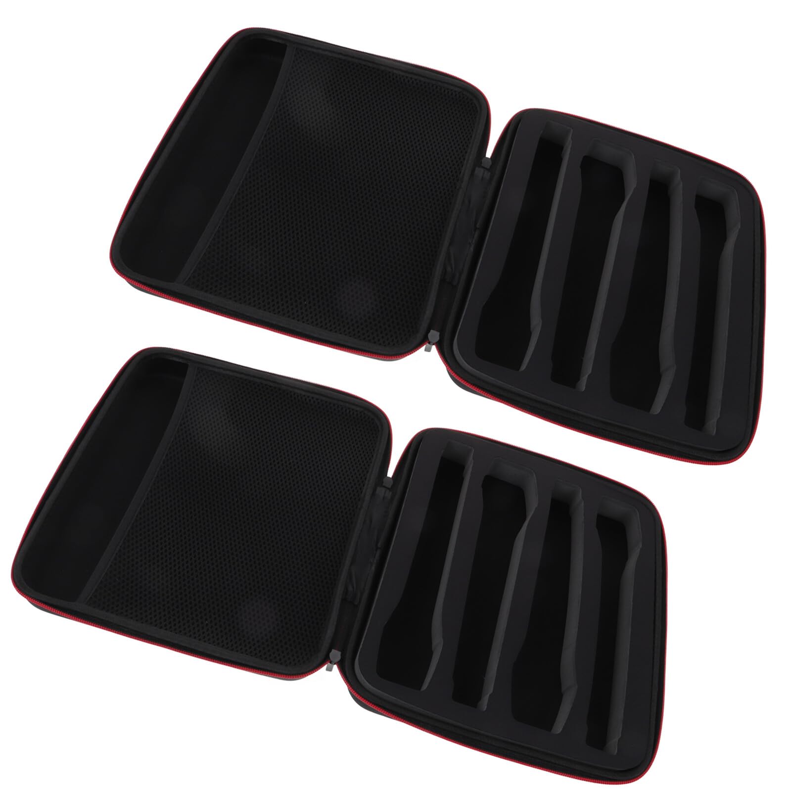 Étui pour Micro Portable en EVA Rigide 29X26X7 CM Paquet de Rangement Zippé pour 4 Microphones sans Fil Lot de 2 Pièces Protection Antichoc pour Concerts et Déplacements