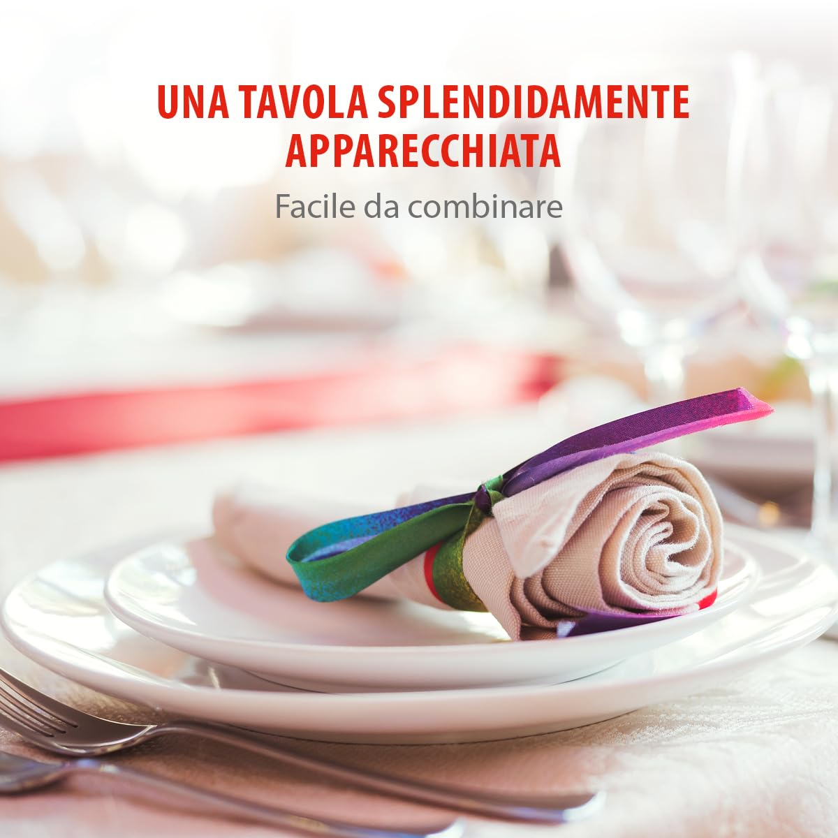 alpina Servizio Piatti per 4 Persone - Set di Piatti e Ciotole - Stoviglie in Terracotta - Piatti Piani, Piatti da Dessert, Ciotole e Bicchieri - Utilizzabili nel Microonde e in Lavastoviglie - Bianco