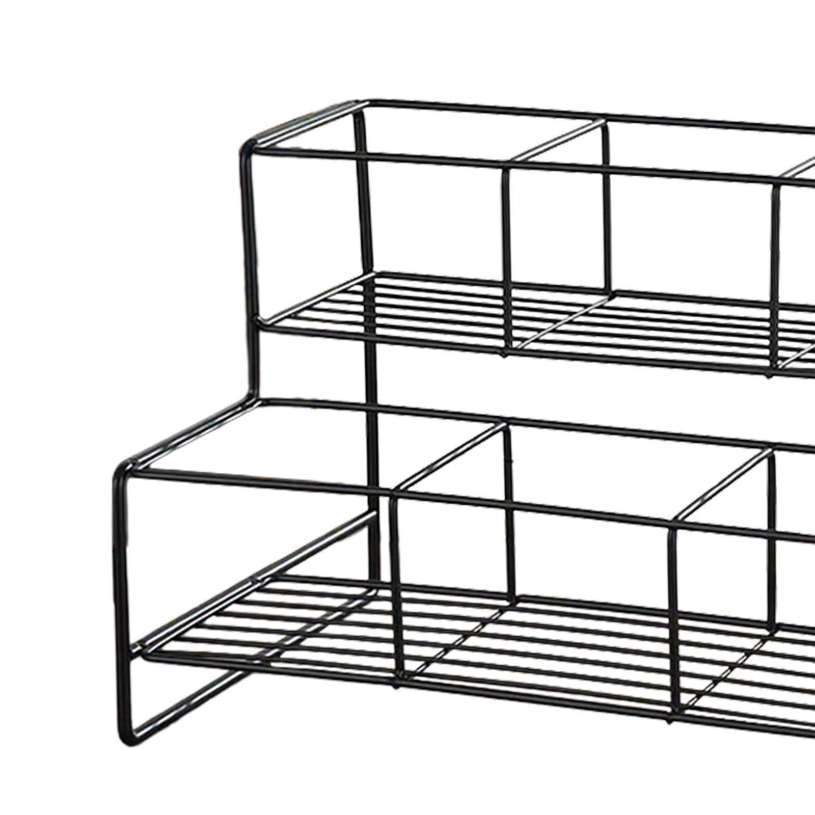 Étagère à Sirops, étagère à épices – Montage et Nettoyage Faciles, Pratique et de Haute Qualité – Idéale pour Les à Café et Les de Cuisine, Grilles à Double