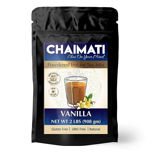 Miniatura 1 de ChaiMati - Vainilla Chai Latte  Mezcla de té instantánea en polvo de 2 libras (32 onzas) paquete - 100 tazas  Increíble sabor calientehelado, muy