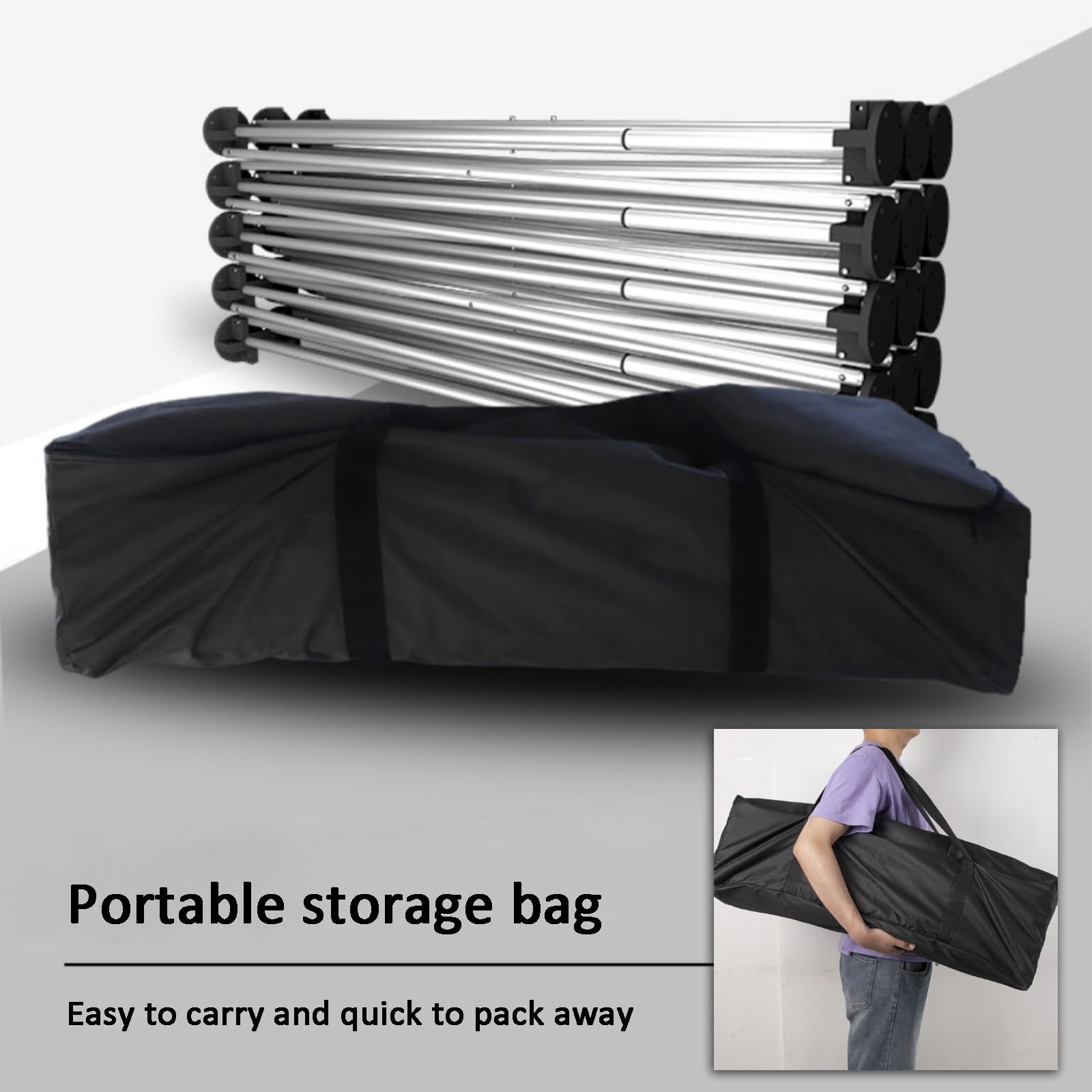 Banco De Trabajo Plegable Portátil, Acero Inoxidable, Mesa De Trabajo, Banco De Trabajo, Mesa De Construcción, Soporte De Trabajo, para Garaje, Taller Y Exterior(6 Legs)
