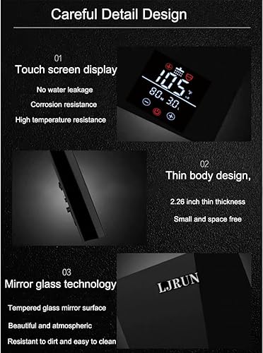 Miniatura 8 de LJRUN - Calentador de agua eléctrico sin tanque, calentador de agua caliente instantáneo de 11 kW bajo demanda, 240 V, punto de uso, calentador de