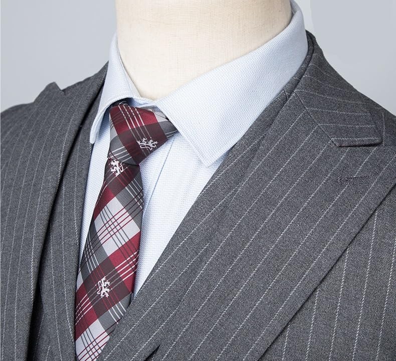 Slim Fit 3 Piece Suit for Men with Vest Pants Formal Business Tuxedo for Wedding Office Party Wear(Gray,X-Large)2