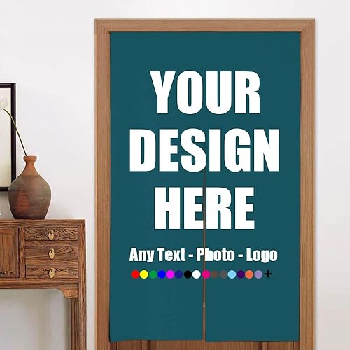 Cortina Noren japonesa personalizada hecha a medida con texto de imagen, panel de cortina para colgar, divisores de habitación para partición del