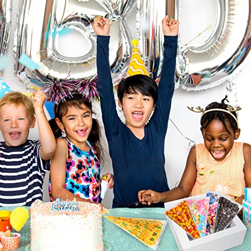 Halloween Treats Cone Shape Triangle Treat Favor Party Bags With Zipper For Candy, Popcorn, Goodies, Sweets, Chocolate, Gifts & Birthday Party Favorites [Pack Of 100] (5" X 10") #TOP4