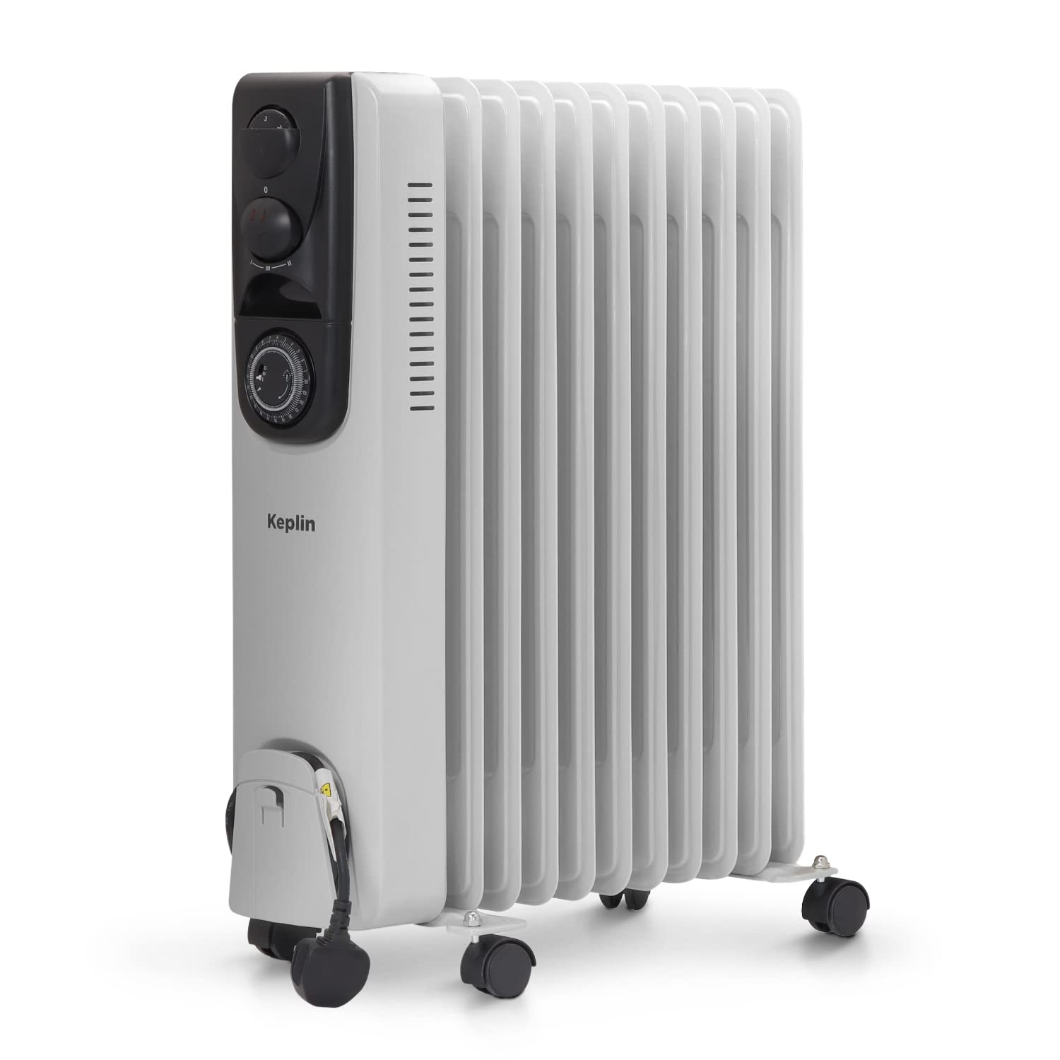 KEPLIN Oil Filled Radiator, Portable Electric Heater with 24 Hours Timer,  2500W/2.5KW, 11 Fin u0026 3 Power settings, Thermostat with Adjustable  Temperature with Thermal Safety Cut off, Low Energy (Grey) : Amazon.co.uk: