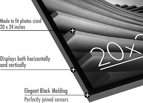Miniatura 3 de Americanflat - Portarretratos de 20x24 pulgadas con plexiglás pulido, colección Streamline, marco de fotos con borde delgado para exhibir en pared,