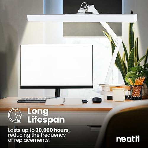 Miniatura 2 de Neatfi Lámpara de escritorio ultra LED de 3,000 lúmenes con abrazadera, luz de monitor regulable de 30 W, 5 niveles de brillo y 5 modos de luz